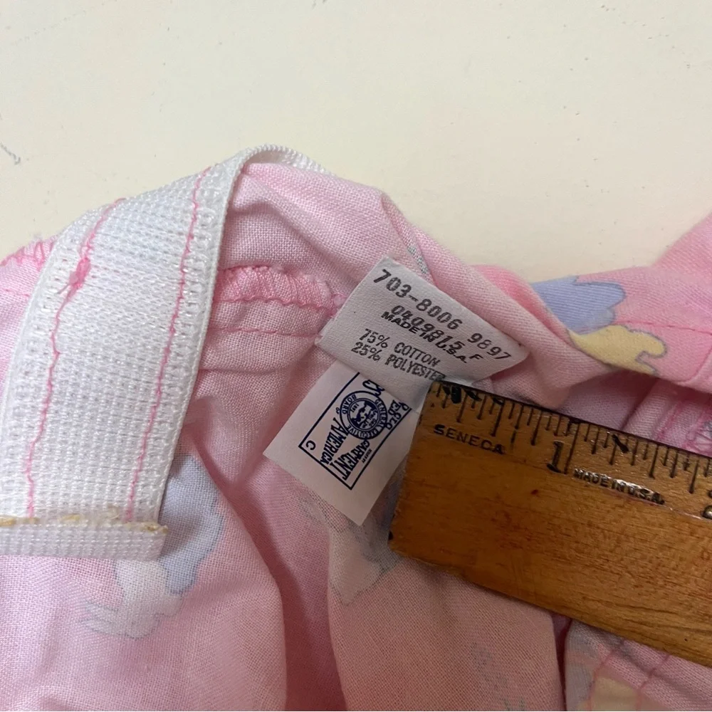 OshKosh‎ Bubble Romper VINTAGE Bunnies Rabbits Print USA Union Label 6-9M RARE!